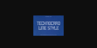 Technocard Line Font Poster 1