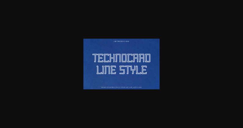 Technocard Line Font Poster 1