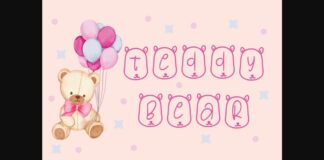 Teddy Bear Font Poster 1