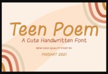 Teen Poem Font Poster 1