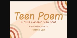 Teen Poem Font Poster 1