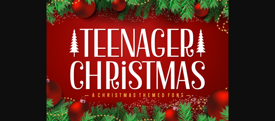 Teenager Christmas Font Poster 3