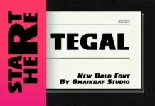 Tegal Font Tegal Font Poster 1