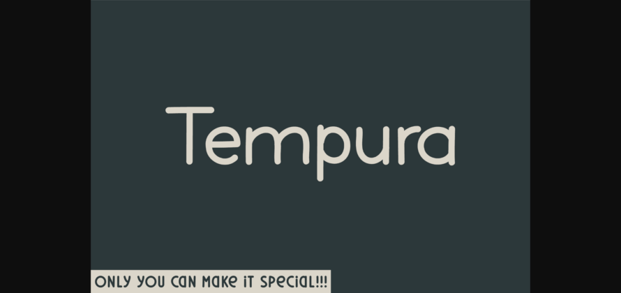 Tempura Font Poster 3