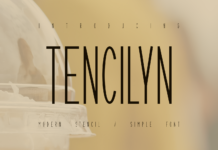Tencilyn Font Poster 1