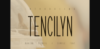 Tencilyn Font Poster 1