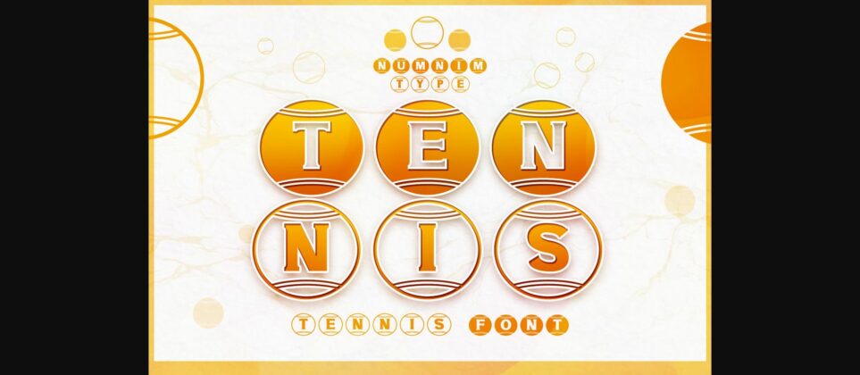 Tennis Font Poster 3