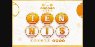 Tennis Font Poster 1