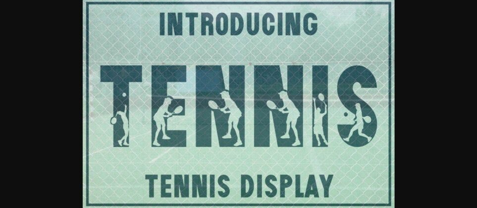 Tennis Font Poster 3