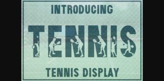 Tennis Font Poster 1
