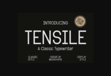 Tensile Font Tensile Font Poster 1