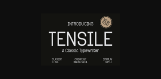 Tensile Font Poster 1
