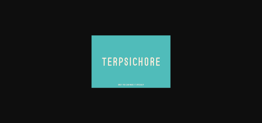 Terpsichore Font Poster 3