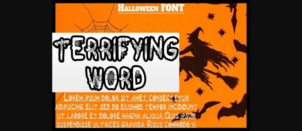 Terrifying Word Font Poster 3
