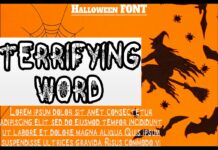 Terrifying Word Font Poster 1