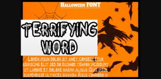 Terrifying Word Font Poster 1