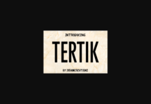 Tertik Font Tertik Font Poster 1