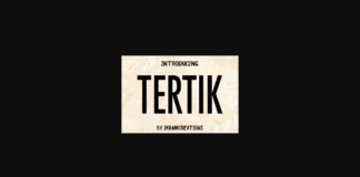 Tertik Font Poster 1