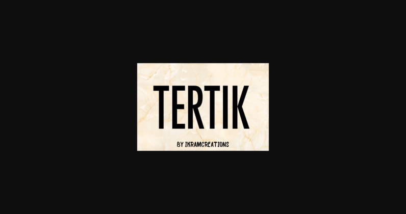 Tertik Font Poster 4