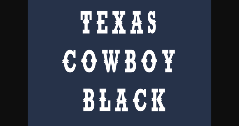 Texas Cowboy Black Font Poster 3