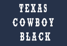 Texas Cowboy Black Font Poster 1