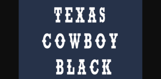 Texas Cowboy Black Font Poster 1