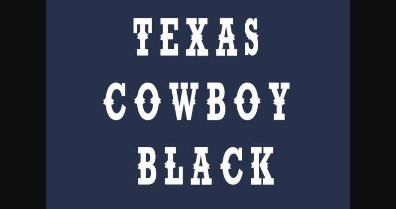 Texas Cowboy Black Font Poster 1