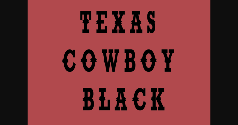 Texas Cowboy Black Font Poster 4