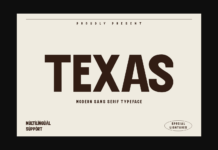 Texas Font Poster 1