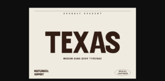 Texas Font Poster 1