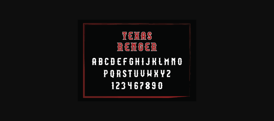 Texas Renger Font Poster 3