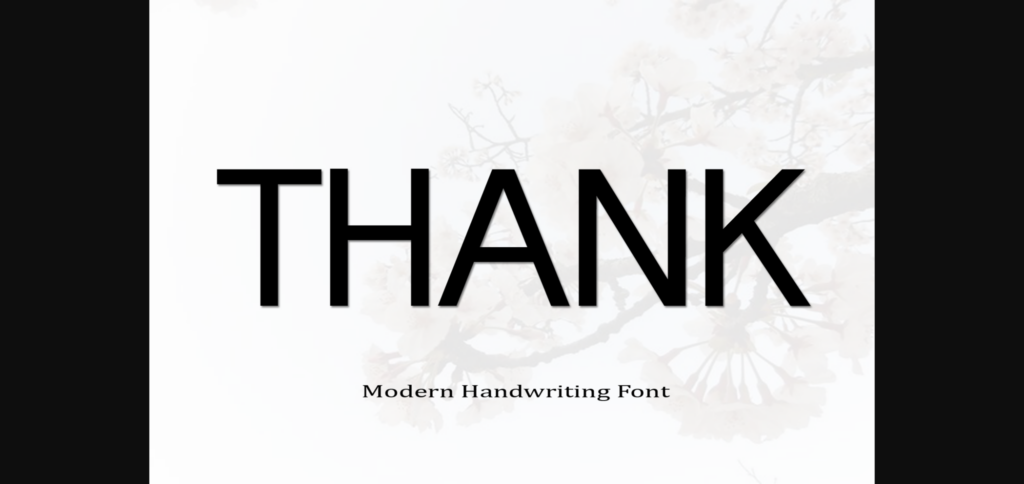 Thank Font Poster 3