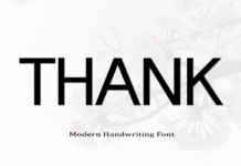 Thank Font Poster 1