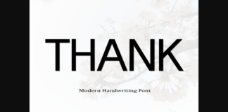 Thank Font Poster 1