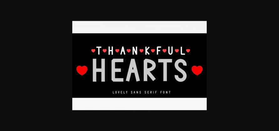 Thankful Hearts Font Poster 3