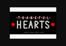 Thankful Hearts Font Poster 1