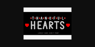 Thankful Hearts Font Poster 1