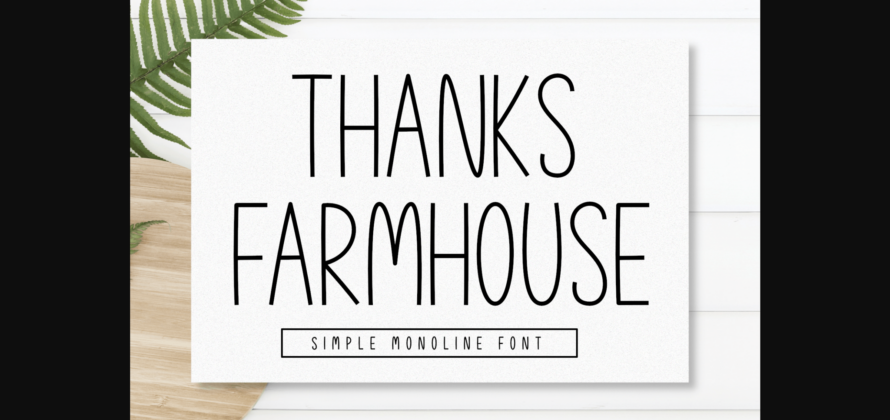 Thanks Farmhouse Font Poster 3