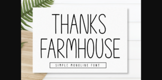 Thanks Farmhouse Font Poster 1