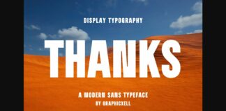 Thanks Font Poster 1