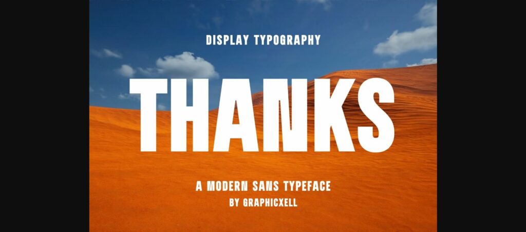 Thanks Font Poster 3