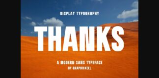 Thanks Font Poster 1