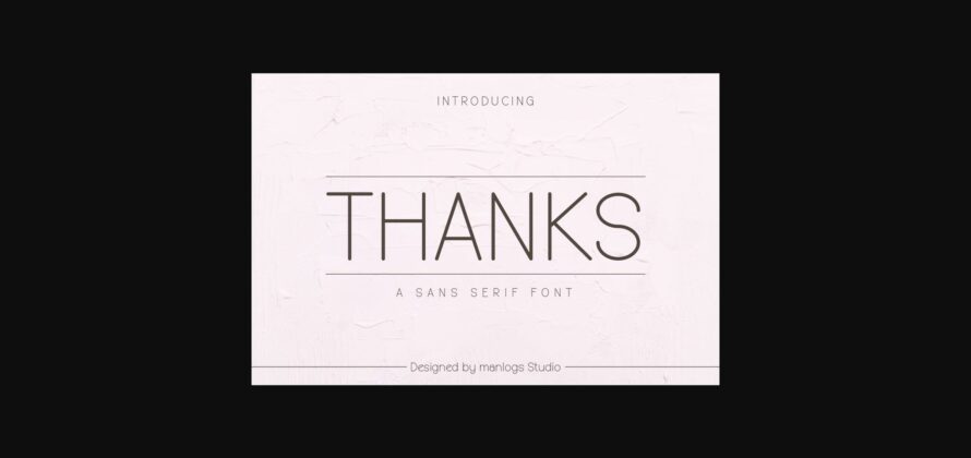 Thanks Font Poster 3