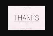 Thanks Font Poster 1