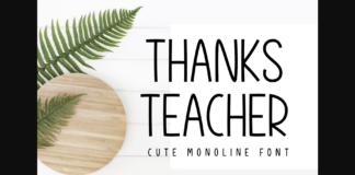 Thanks Teacher Font Poster 1