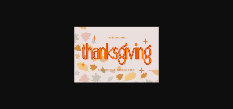 Thanksgiving Font Poster 3