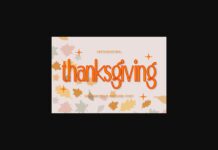 Thanksgiving Font Poster 1