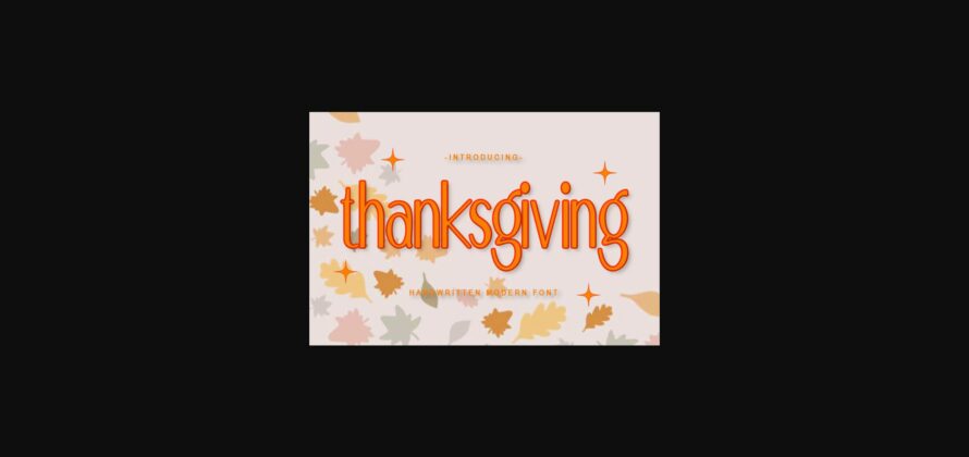 Thanksgiving Font Poster 1