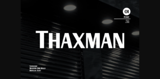 Thaxman Font Poster 1