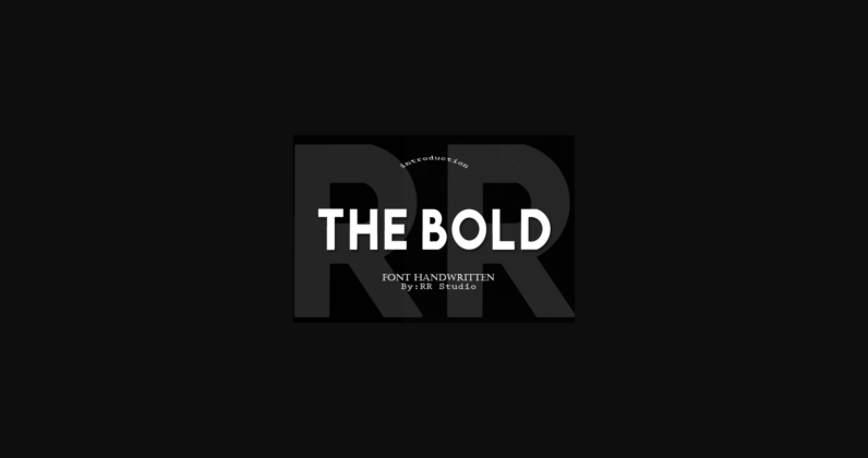 The Bold Font Poster 1